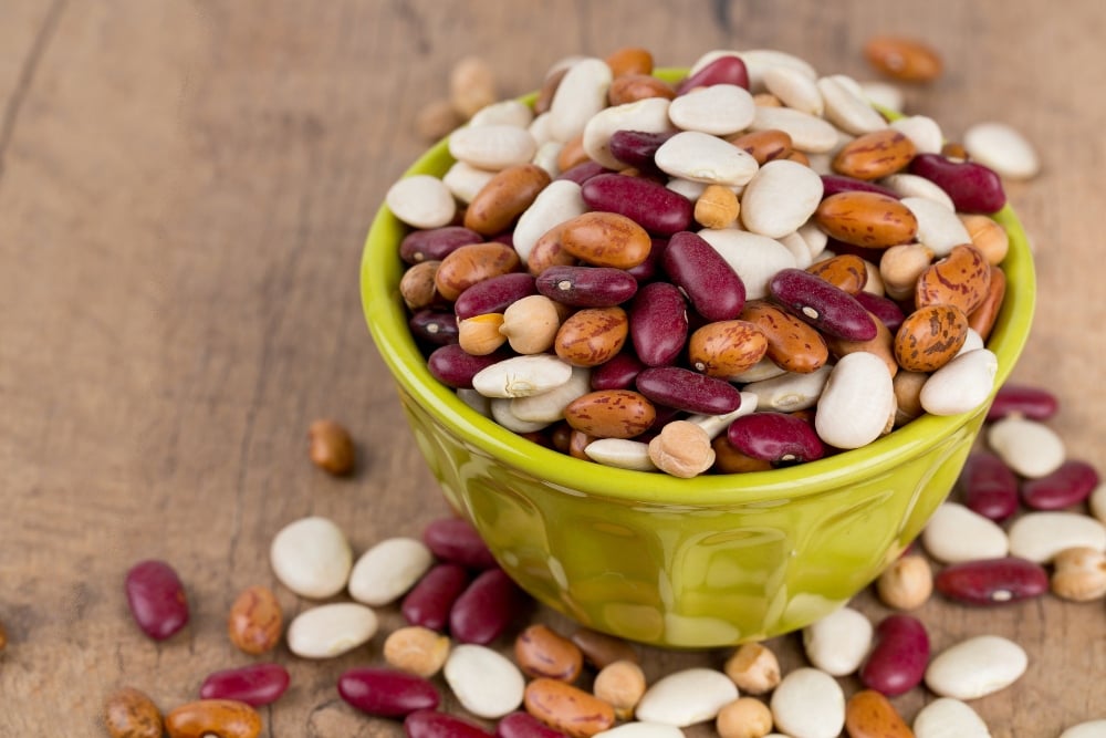 bowl of colorful beans