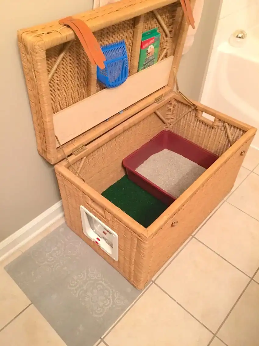 hide away cat litter box