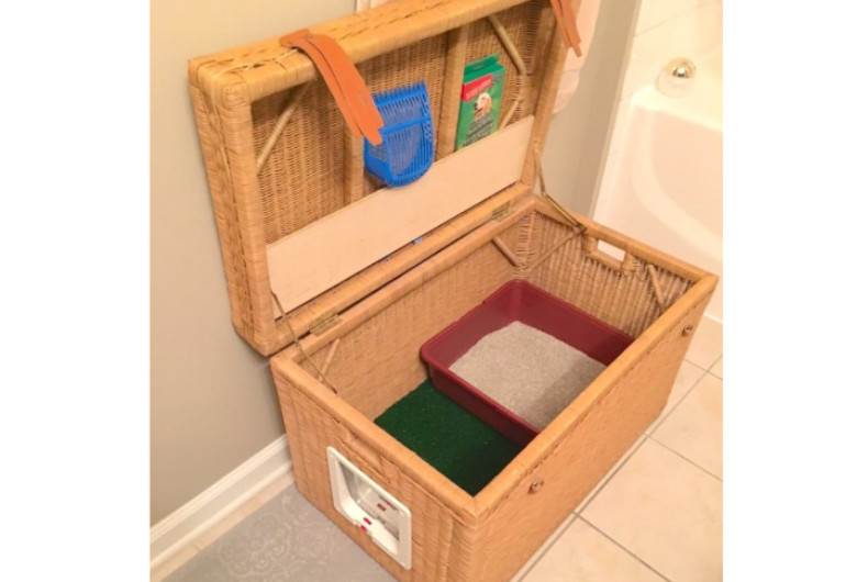hidden litter box